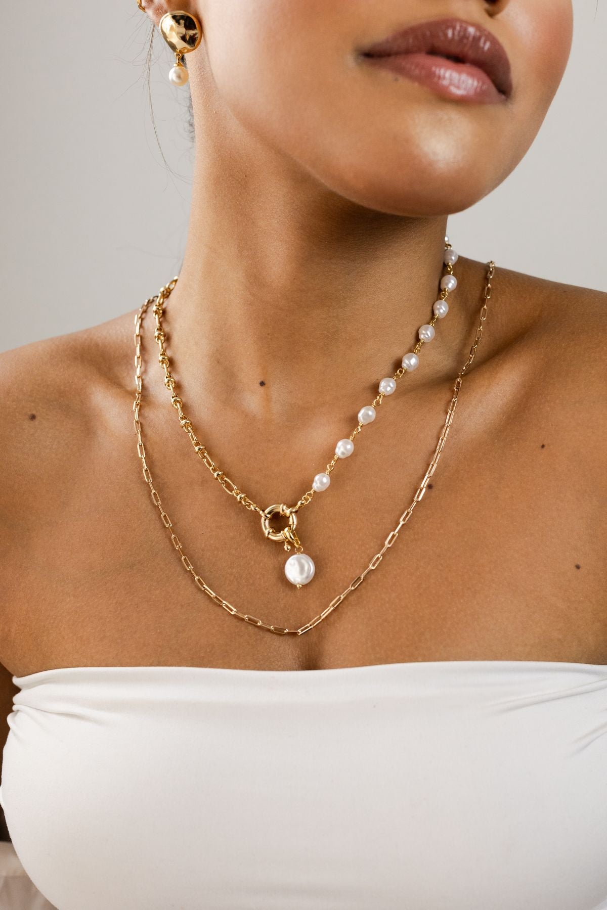 Drop Pearl Earrings